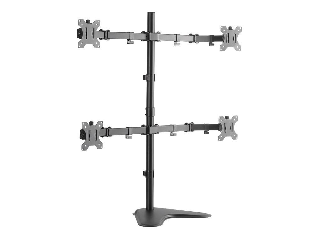 LogiLink Quad Monitor Desk Stand - Aufstellung für 4 LCD-Anzeigen - fester, kaltgepresster Stahl - Bildschirmgröße: 33-81.3 cm (13"-32")