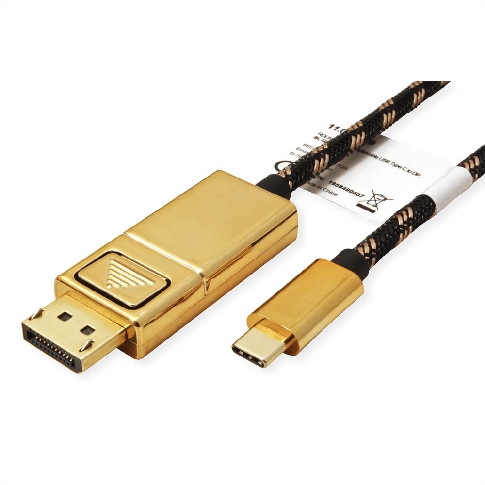ROLINE GOLD USB Typ C - DisplayPort Adapterkabel, v1.2, ST/ST, 1 m