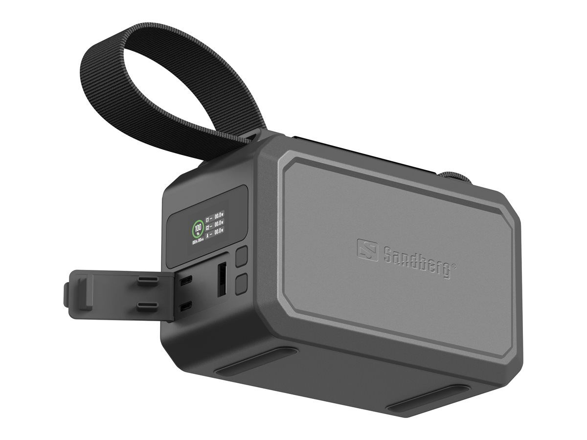 SANDBERG Survivor - Powerbank - 40000 mAh - 154 Wh - 100 Watt - 5 A - QC 3.0 - 3 Ausgabeanschlussstellen (USB Typ A, 2 x USB-C)