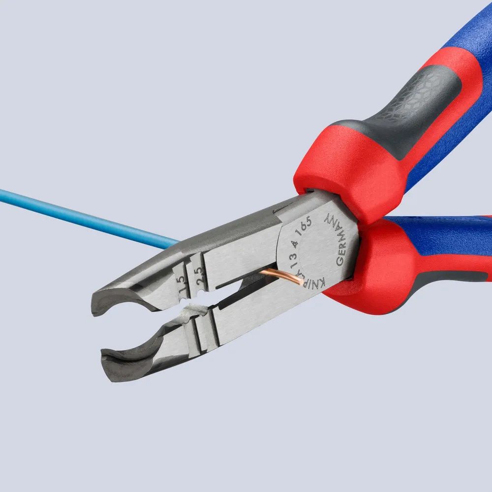 KNIPEX Abmantelungszange mit Comfort-Griffen schwarz atramentiert 165 mm