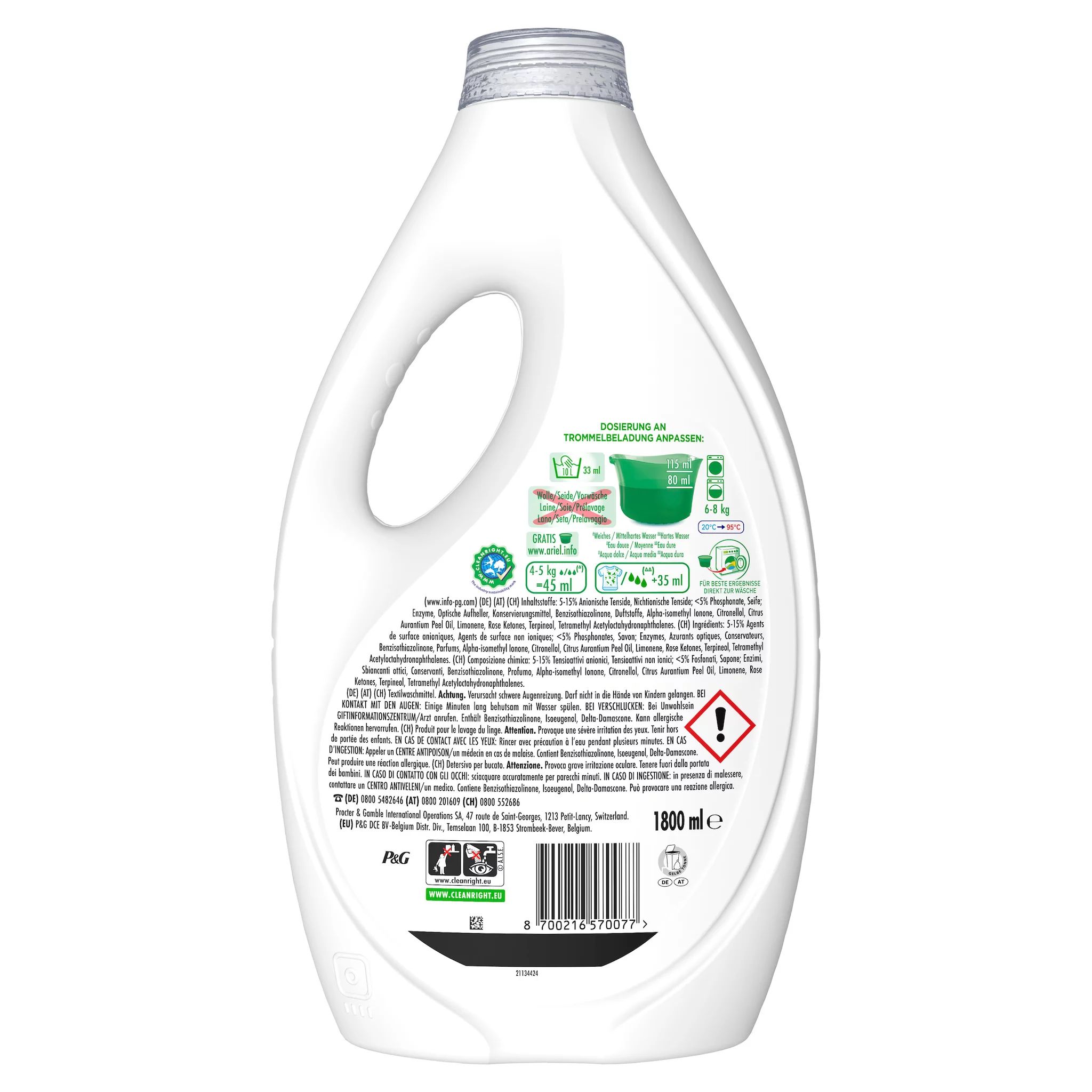 Ariel Flüssig Regulär 1.80L - 40WL