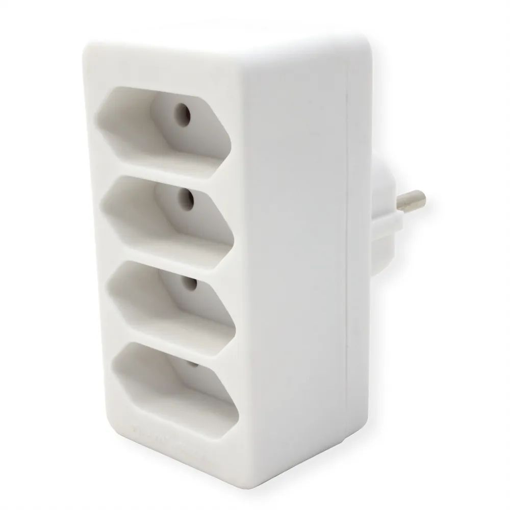 BACHMANN Multistecker 4xEuro, weiß 4x2,5A/230V