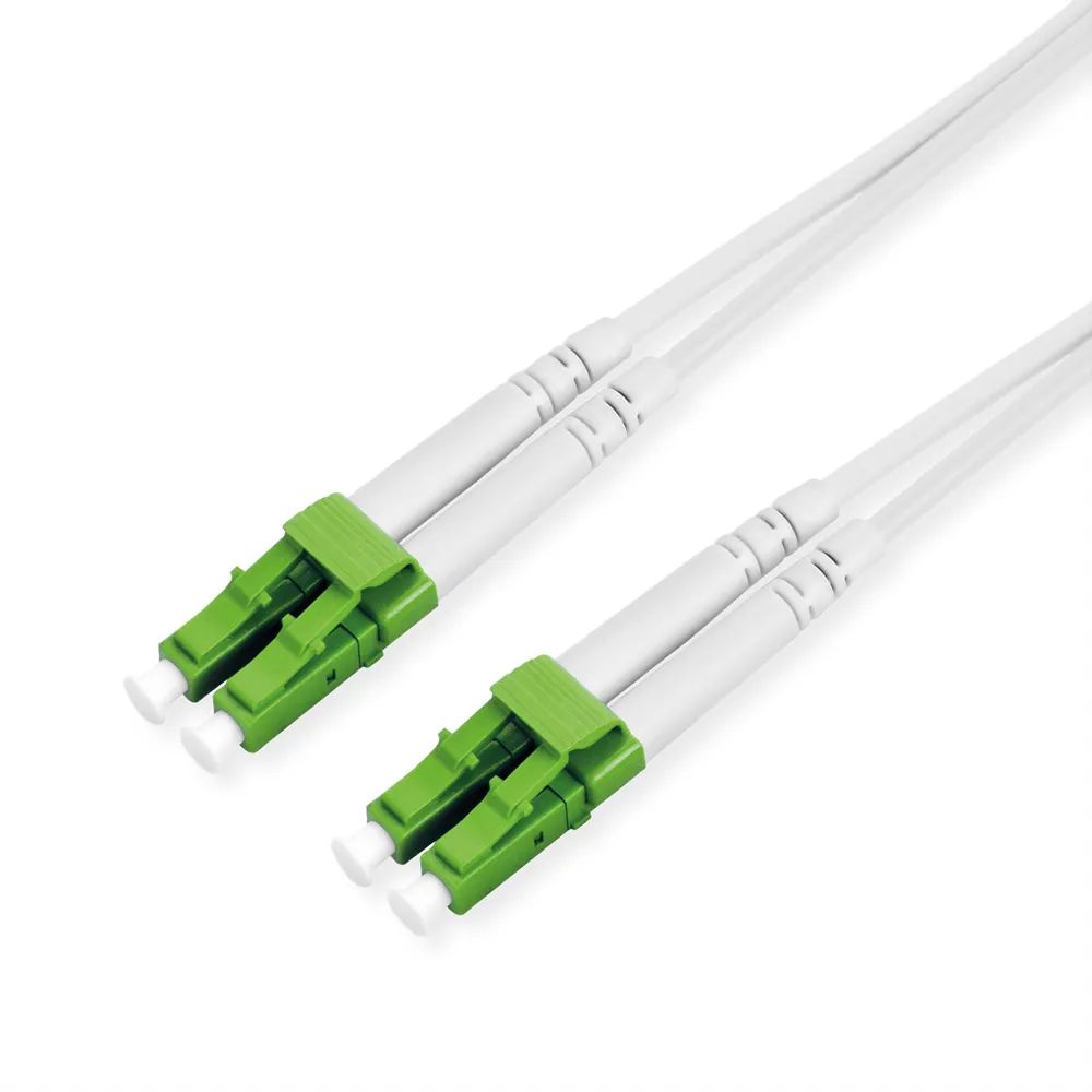 ROLINE LWL-Kabel Duplex, 9/125µm OS2, LC-APC/LC-APC, stahlarmiert, LSOH, weiß, 7 m