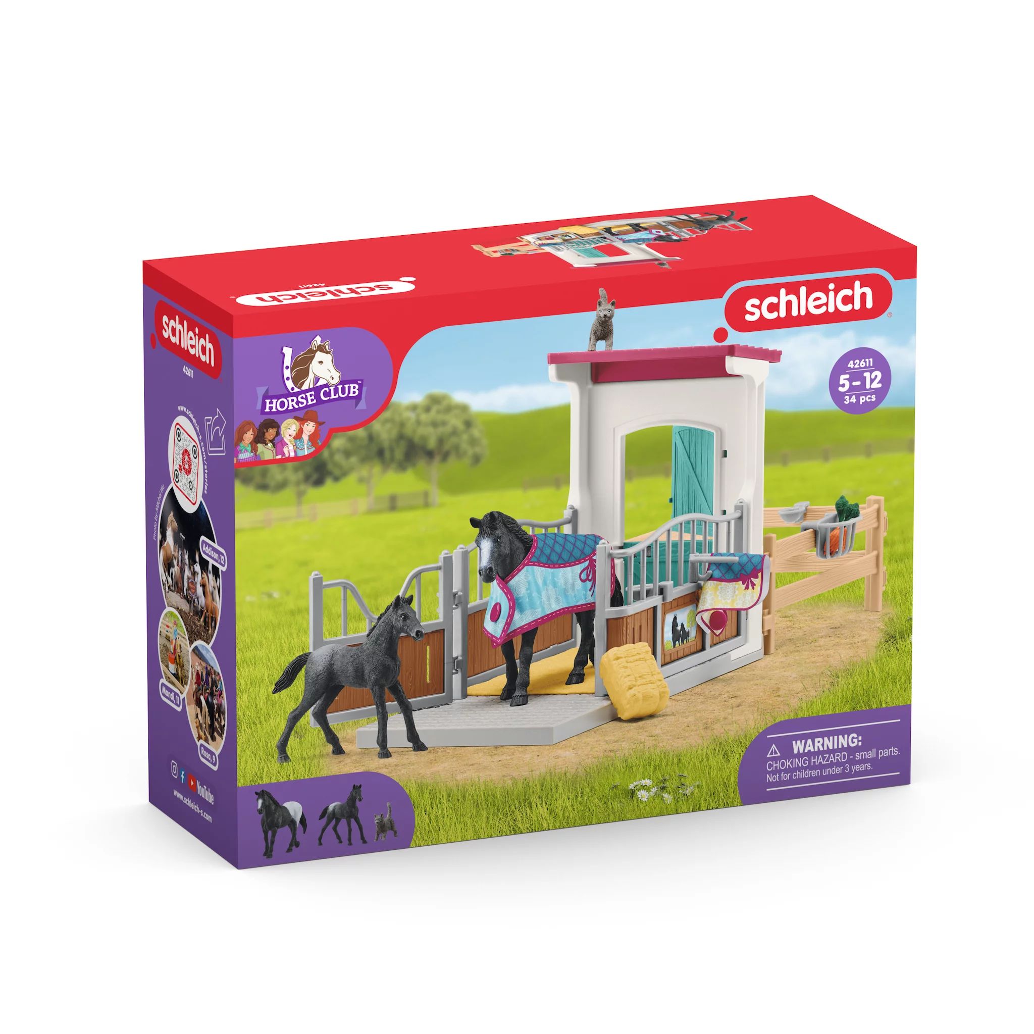 Schleich Pferdebox mit Stute und Fohlen 