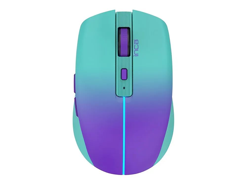 INCA Maus - optisch - 6 Tasten - kabellos - Bluetooth 5.1, 2.4 GHz - kabelloser Empfänger (USB)
