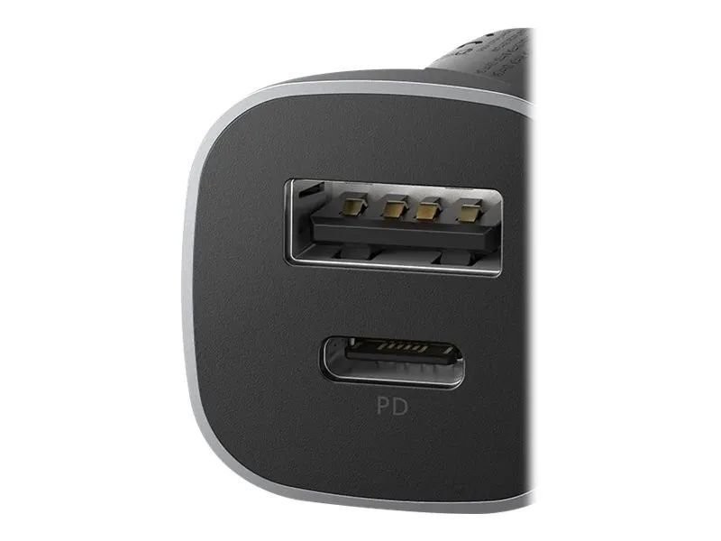 Ugreen Auto-Netzteil - 18 Watt - 3 A - PD 3.0, QC 4.0 - 2 Ausgabeanschlussstellen (USB, 24 pin USB-C)