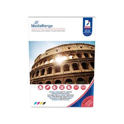 Media Range MediaRange DIN A4 Fotopapier für Tintenstrahldrucker matt 200g 1x50