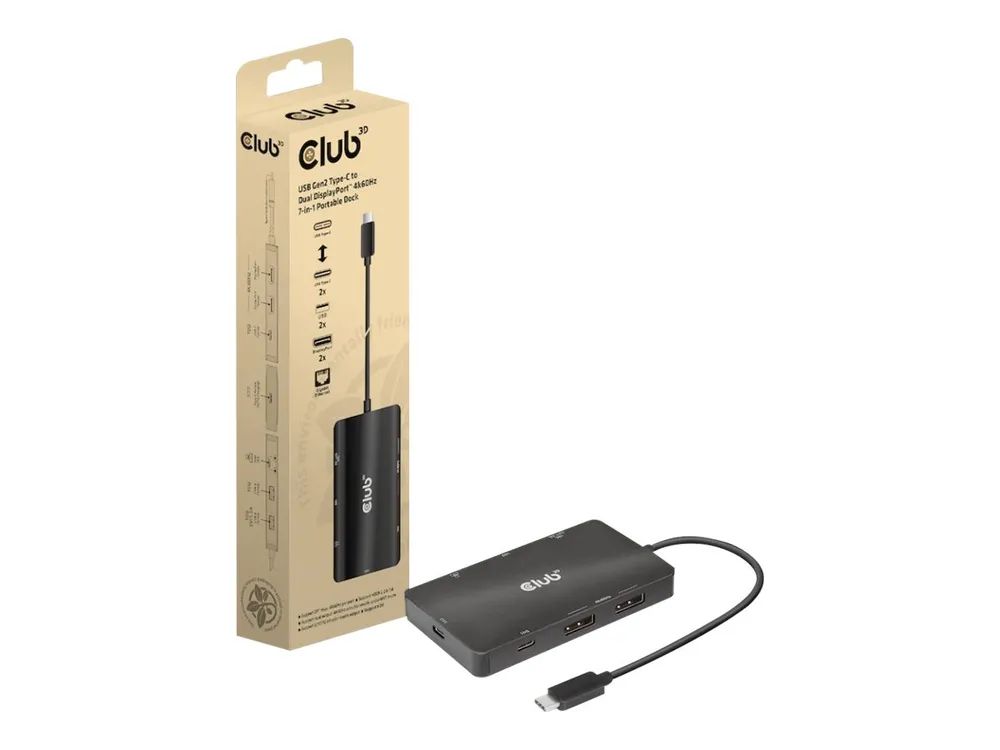 Club 3D Dockingstation - USB-C 3.2 Gen 2 - 2 x DP