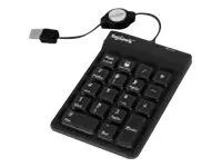 KeySonic ACK-118BK Nummernblock - Silikon - USB - schwarz - USB - 18 - Universal - Schwarz