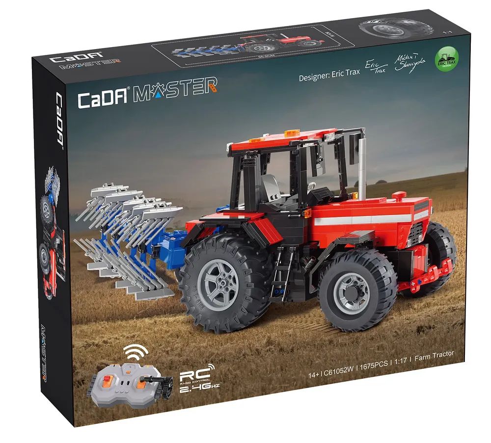 Jamara e.K. CaDA Traktor mit Pflug 1:17 2,4GHz Brick