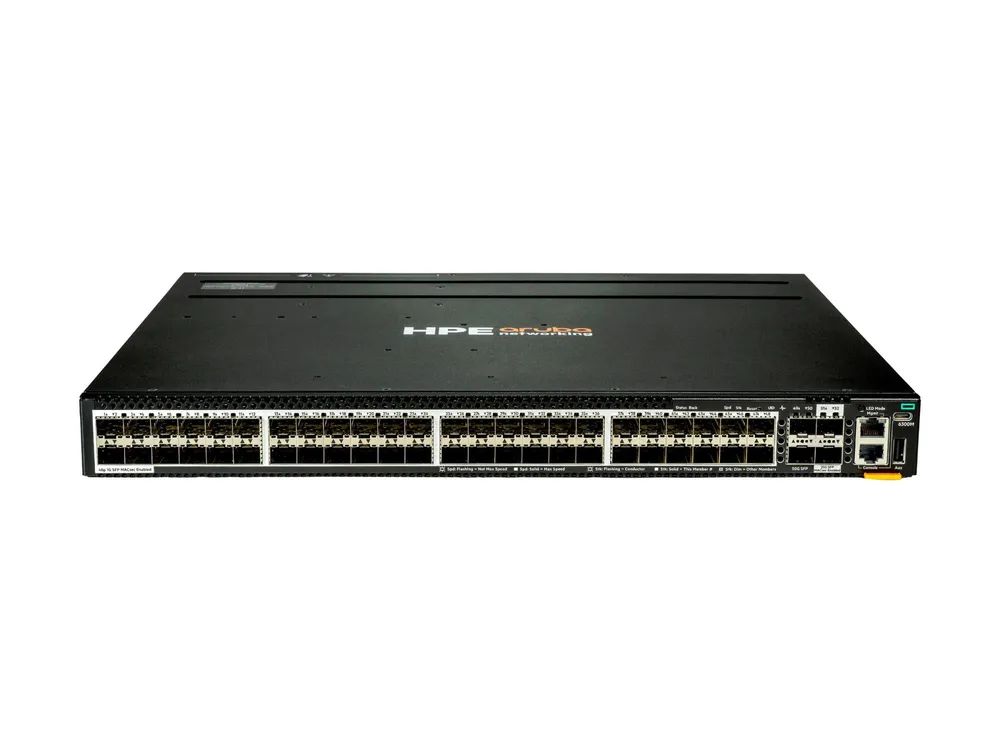 HPE Aruba Networking CX 6300M 48p SFP 1G 2p SFP56 50G 2p SFP28 25G MACsec Switch - Switch - L3 - managed - 48 x Gigabit SFP + 2 x 10 Gigabit / 25 Gigabit SFP + 2 x 10 Gigabit / 25 Gigabit / 50 Gigabit SFP (Uplink / Stacking)