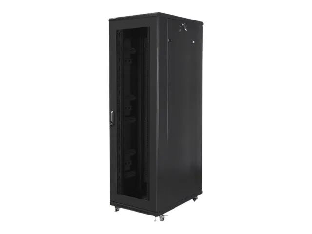 Lanberg Schrank Netzwerkschrank - mit 4 Lüfter - 230 V - Schwarz, RAL 9004 - 42HE - 48.3 cm (19")