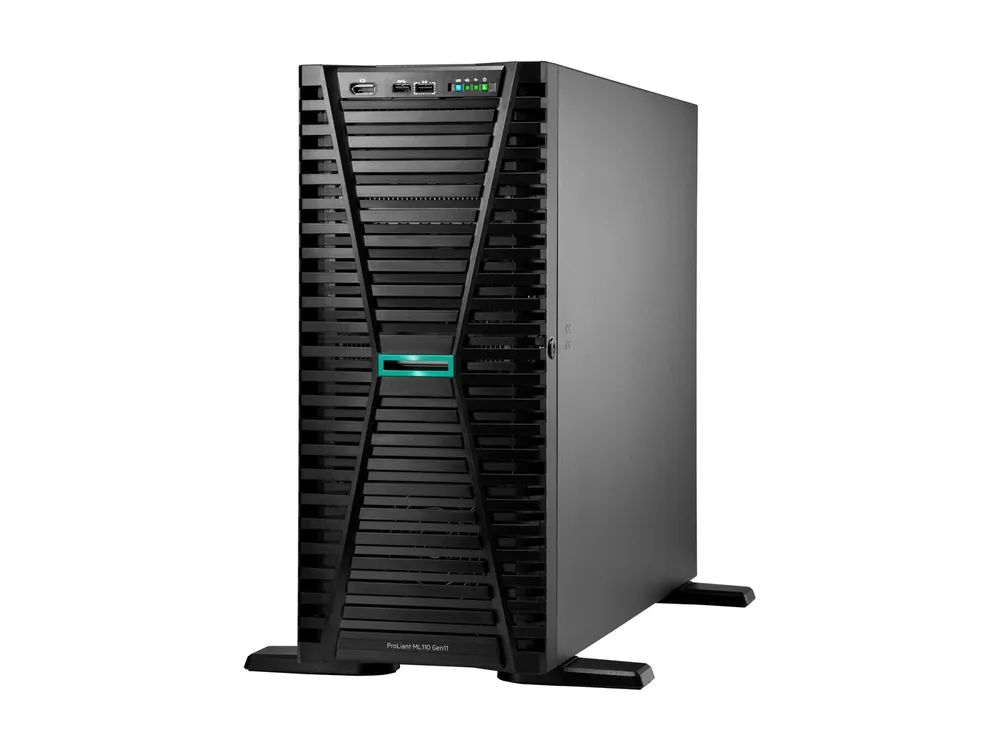 HPE ProLiant ML110 Gen11 - Server - Tower - 4.5U - 1-Weg - 1 x Xeon Silver 4510 / 2.4 GHz - RAM 64 GB - SATA/SAS/PCI Express - Hot-Swap 6.4 cm (2.5")