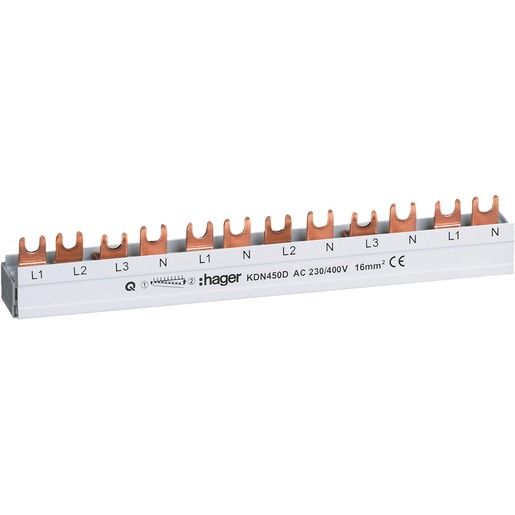 Hager PHASENSCHIENE 1FI-4P.+4 LS,1+N / HAGER KDN 450 D KDN450D