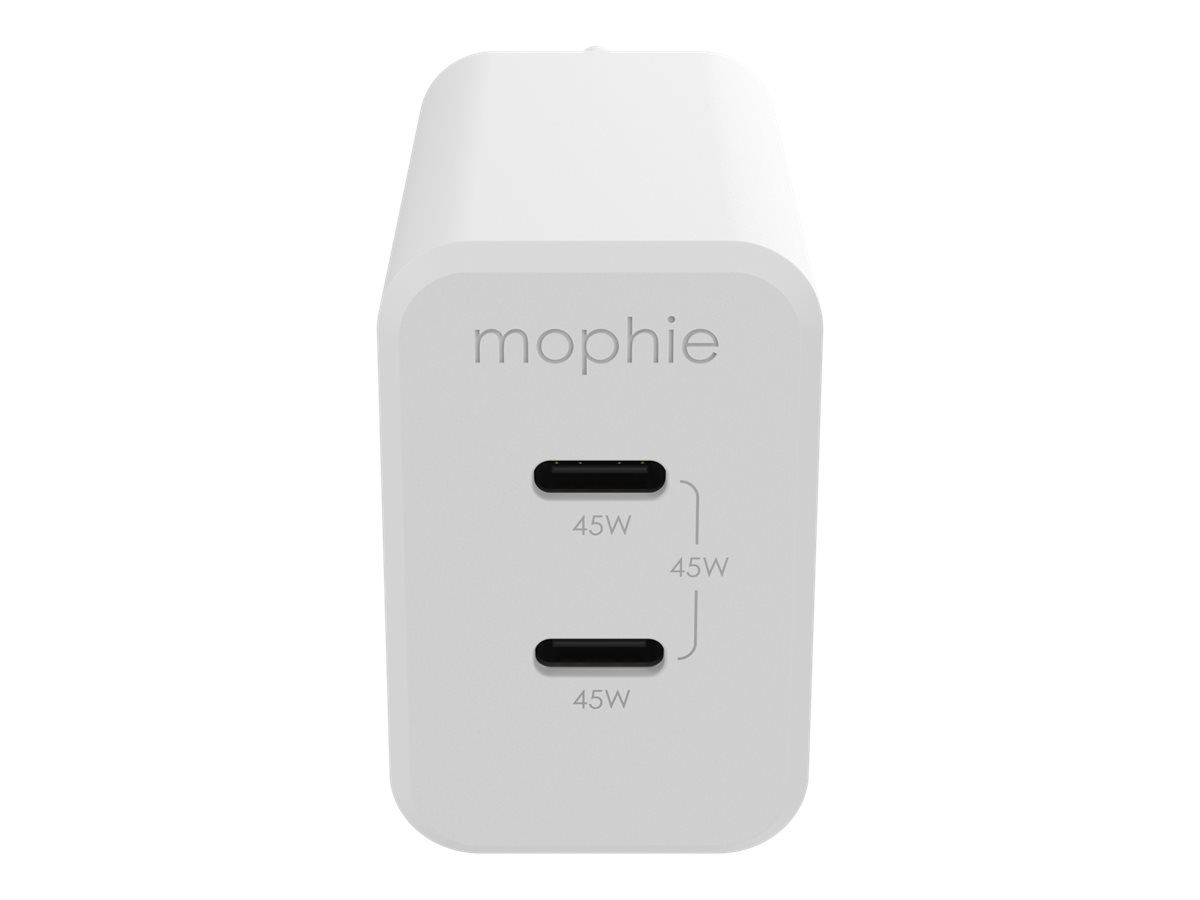 mophie speedport 45 - Netzteil - 45 Watt - Fast Charge, PD - 2 Ausgabeanschlussstellen (24 pin USB-C)
