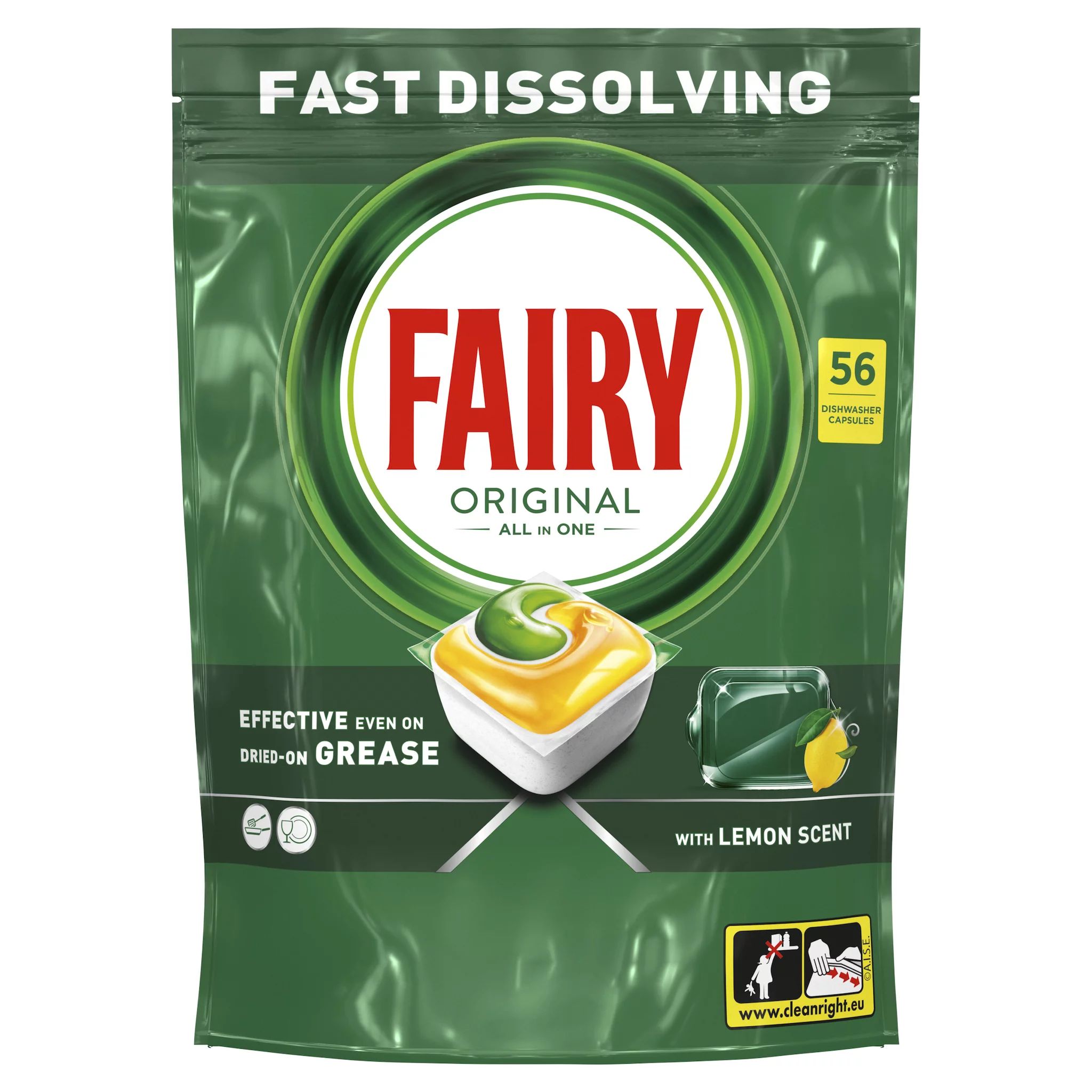Fairy Spülmaschinen Tabs All-in-One Original, 56 Stk.