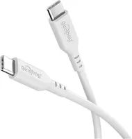 Goobay USB-C Kabel USB 2.0 PD 60W weiß Silikon 480Mbit/s - Kabel - Digital/Daten