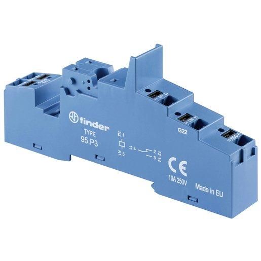 Finder FASSUNG PUSH-IN ANSCHL. BLAU / FINDER 95.P3