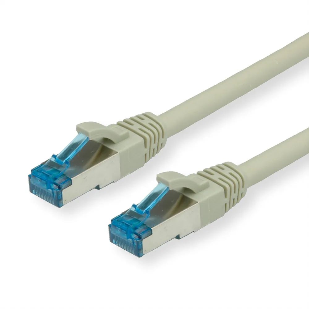 VALUE Patchkabel Cat.6A (Class EA) S/FTP (PiMF), LSOH, grau, 0,15 m