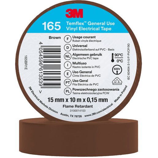 3M PVC-ISOLIERBAND 15MM X 10M BR / TEMFLEX 165 7100184725