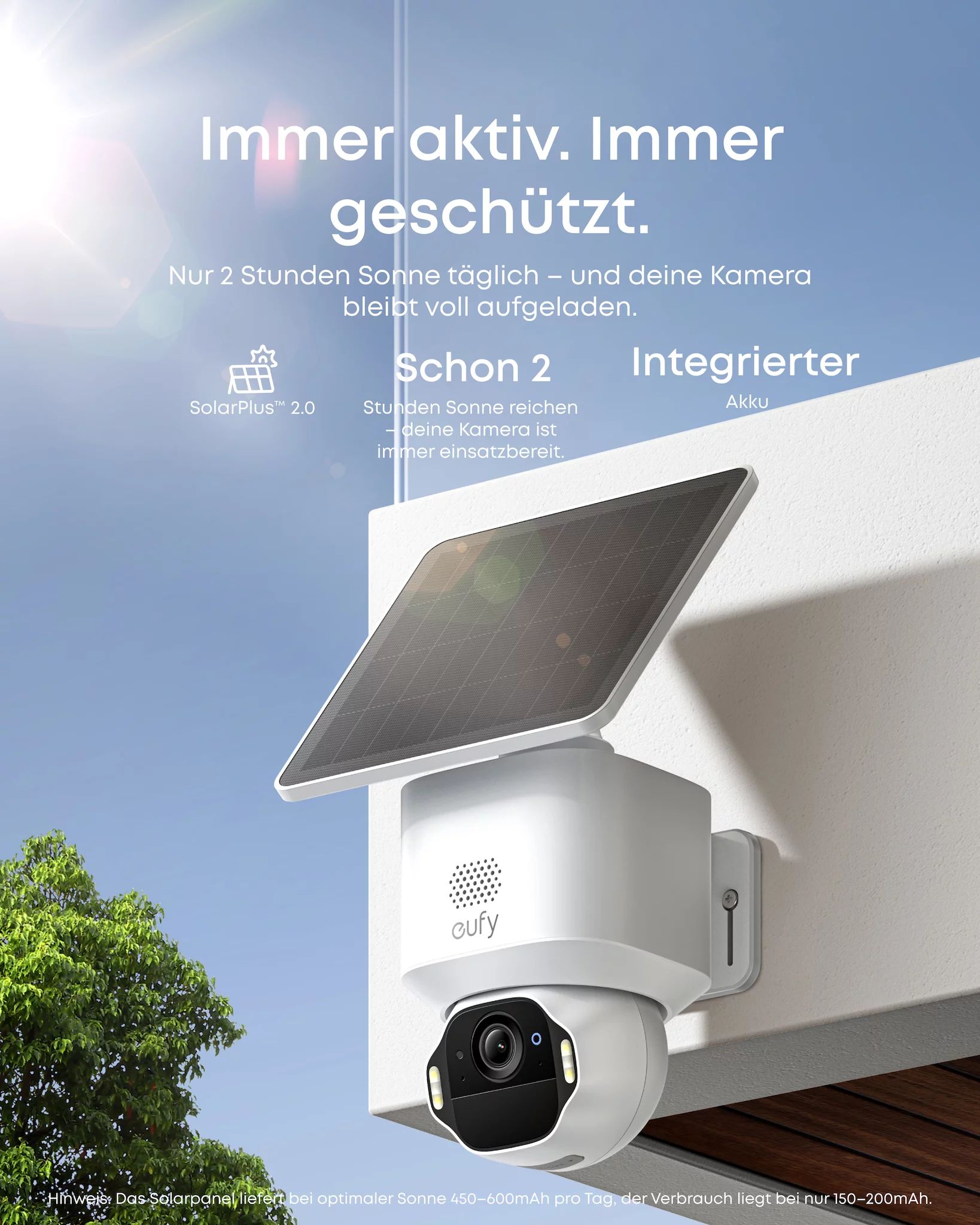 eufy SoloCam E42 - Netzwerk-Überwachungskamera - schwenken / neigen - Drehplattform - Außenbereich -