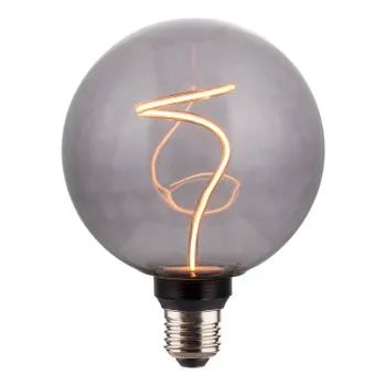Hama LED-Filamentlampe, E27, Globe G125, smoke, klar, extra Warmweiß, dimmbar