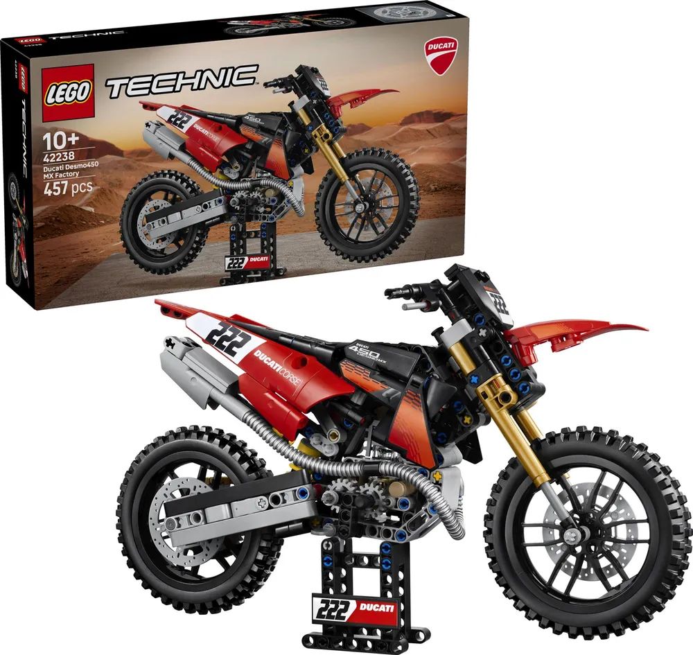 LEGO 42238 Technic Ducati Desmo450 MX Factory Motorrad
