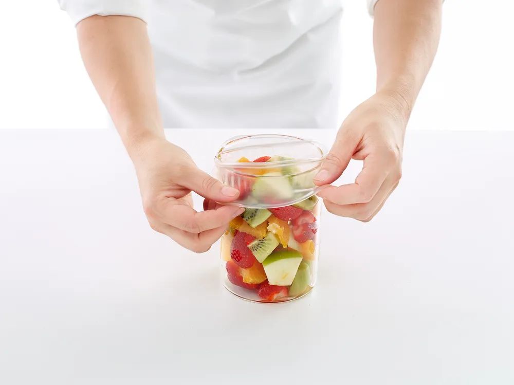 Lékué Silikondeckel, 2er-Set, 8,5 cm - Transparent