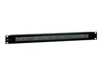 Equip Rack-Bürstenleiste - Schwarz, RAL 9005 - 1U - 48.3 cm (19")