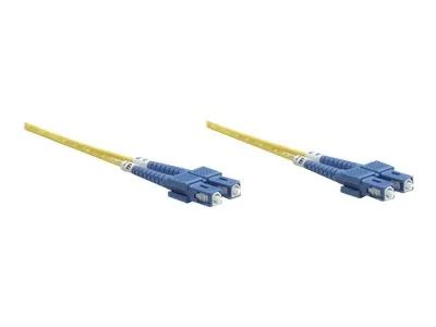 Intellinet Fiber Optic Patch Cable, OS2, SC/SC, 1m, Yellow, Duplex, Single-Mode, 9/125 µm, LSZH, Fibre, Lifetime Warranty, Polybag - Patch-Kabel - SC Single-Modus (M)