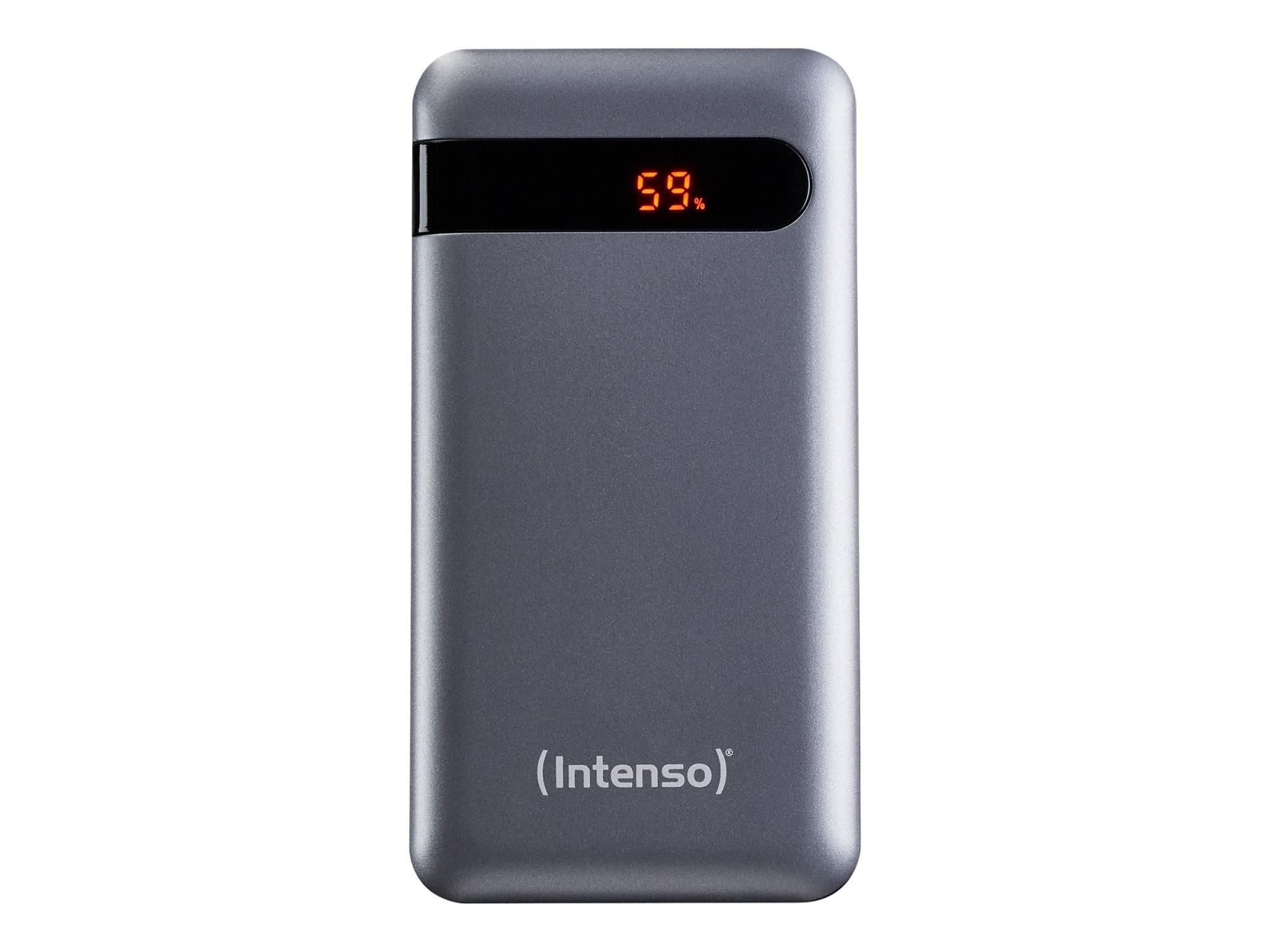 Intenso PD20000 - Powerbank - 20000 mAh - 3 A - PD, QC 3.0 - 2 Ausgabeanschlussstellen (USB, 24 pin USB-C)
