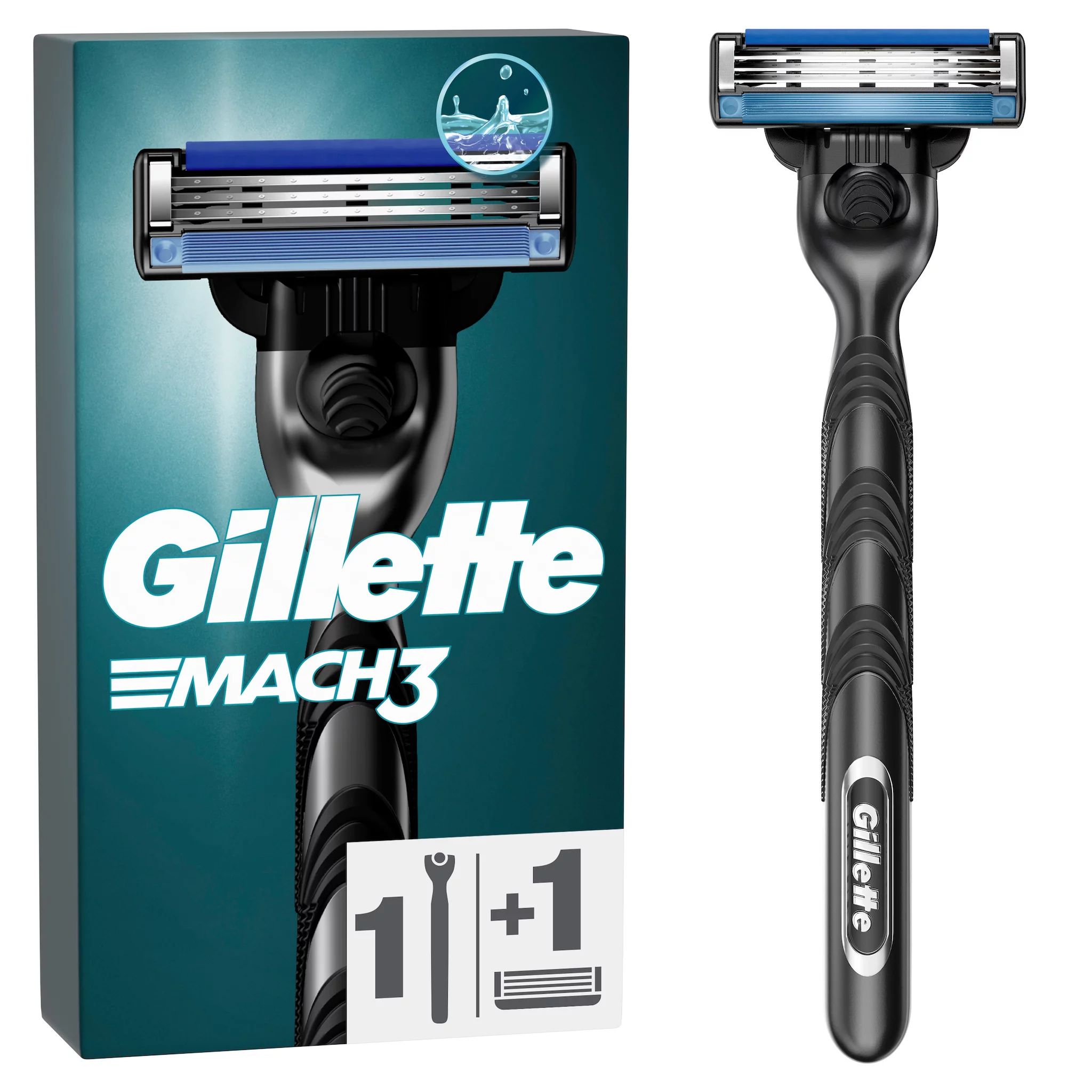 Gillette Mach3 Rasierapparat mit 1 Klinge