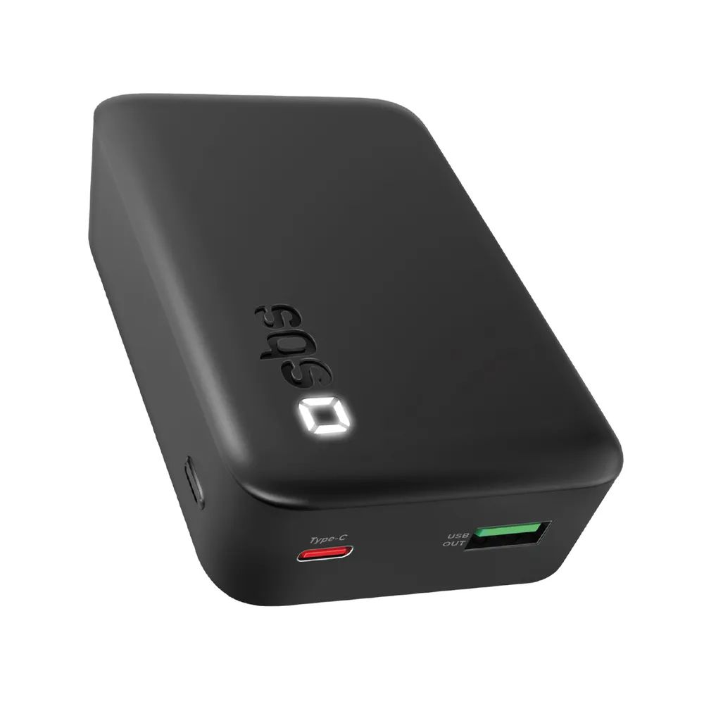 SBS Powerbank Pocket 20W PD, 20.000 mAh, 1x USB-A und 1x USB-C PD