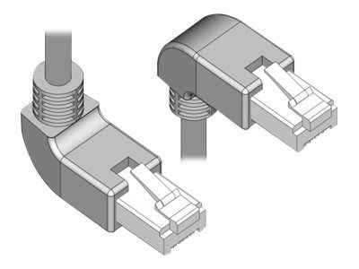 Delock Patch-Kabel - RJ-45 (M) nach oben gewinkelt zu RJ-45 (M)