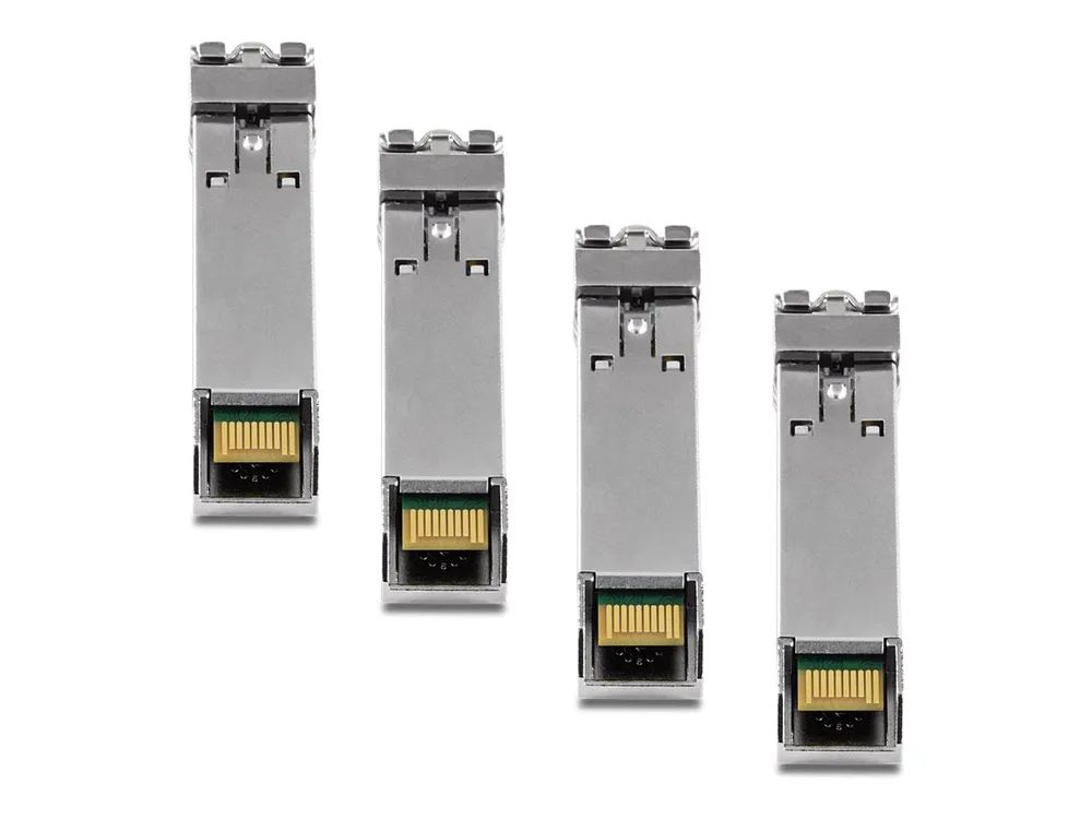 TRENDnet TEG-MGBSX/4 - SFP (Mini-GBIC)-Transceiver-Modul - LC Multi-Mode - bis zu 550 m - 850 nm - TAA-konform (Packung mit 4)