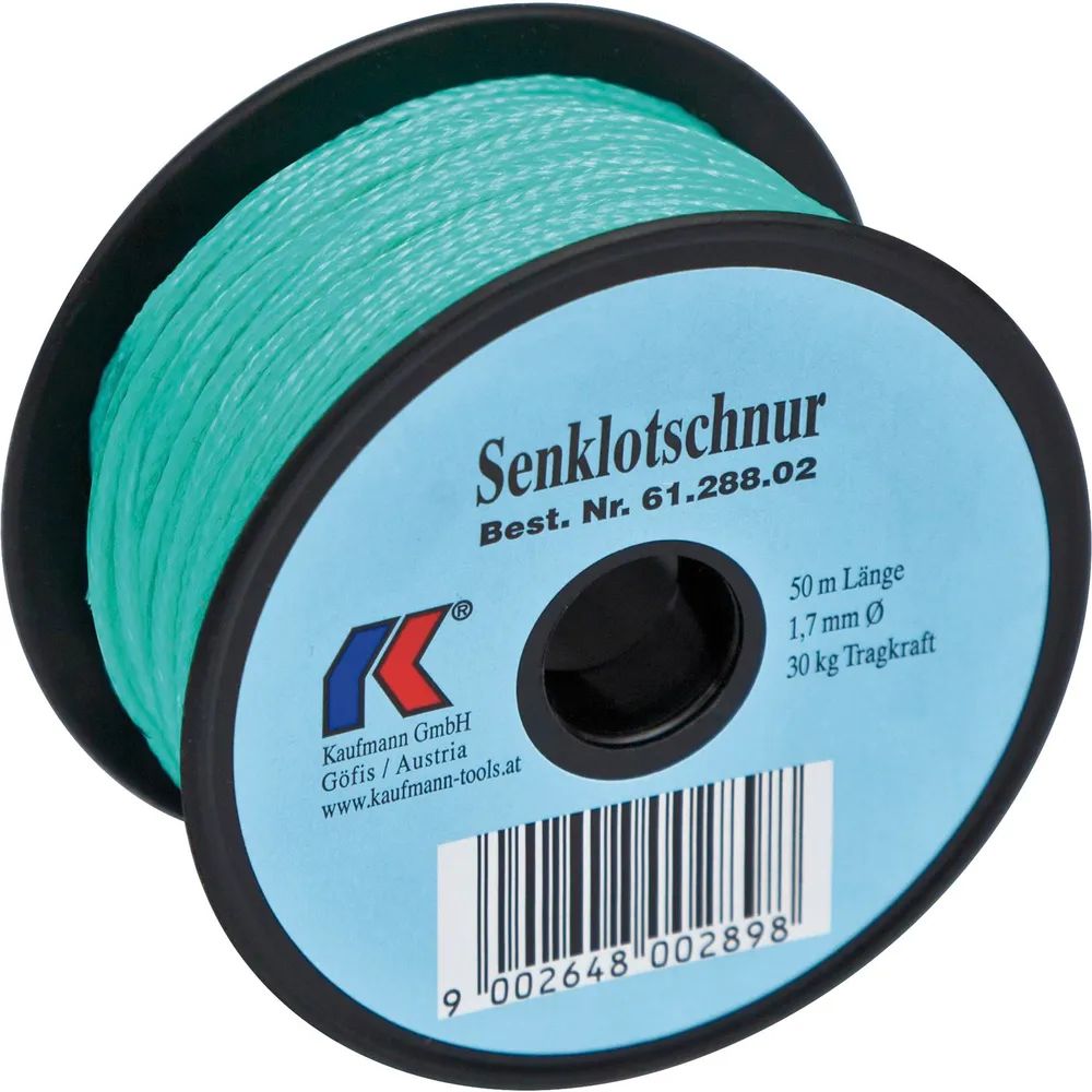 KAUFMANN Senklotschnur Polyethylen grün, auf Spule ø 1,7 mm Länge 100 m
