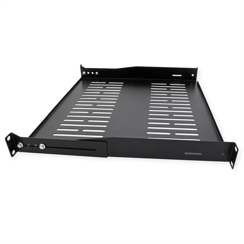 VALUE 19-Zoll-Geräteträger 1 HE, T: 400mm, max. 25 kg, U-Form, schwarz