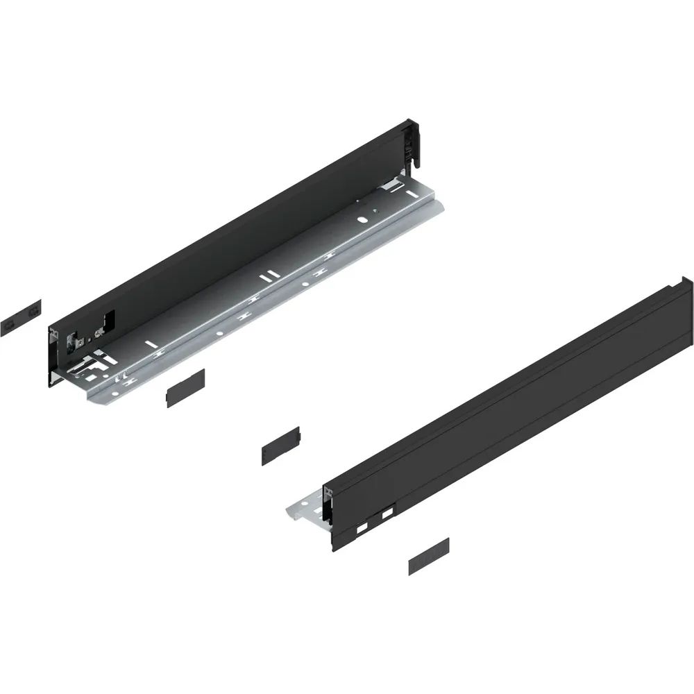 BLUM LEGRABOX pure Zarge Höhe N, NL 450, Carbonschwarz-matt
