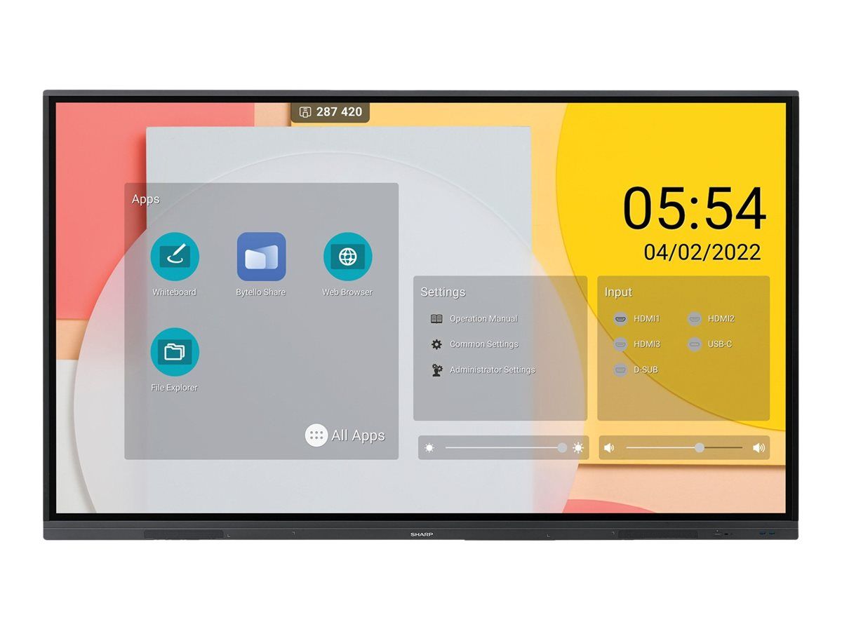 Sharp PNL752B 190.5cm 75Zoll IWB Zero Bonding 4K Android SoC with Direct Drawing embedded