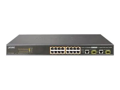 Planet FGSW-1816HPS - Switch - managed - 16 x 10/100 + 2 x Kombi-Gigabit-SFP