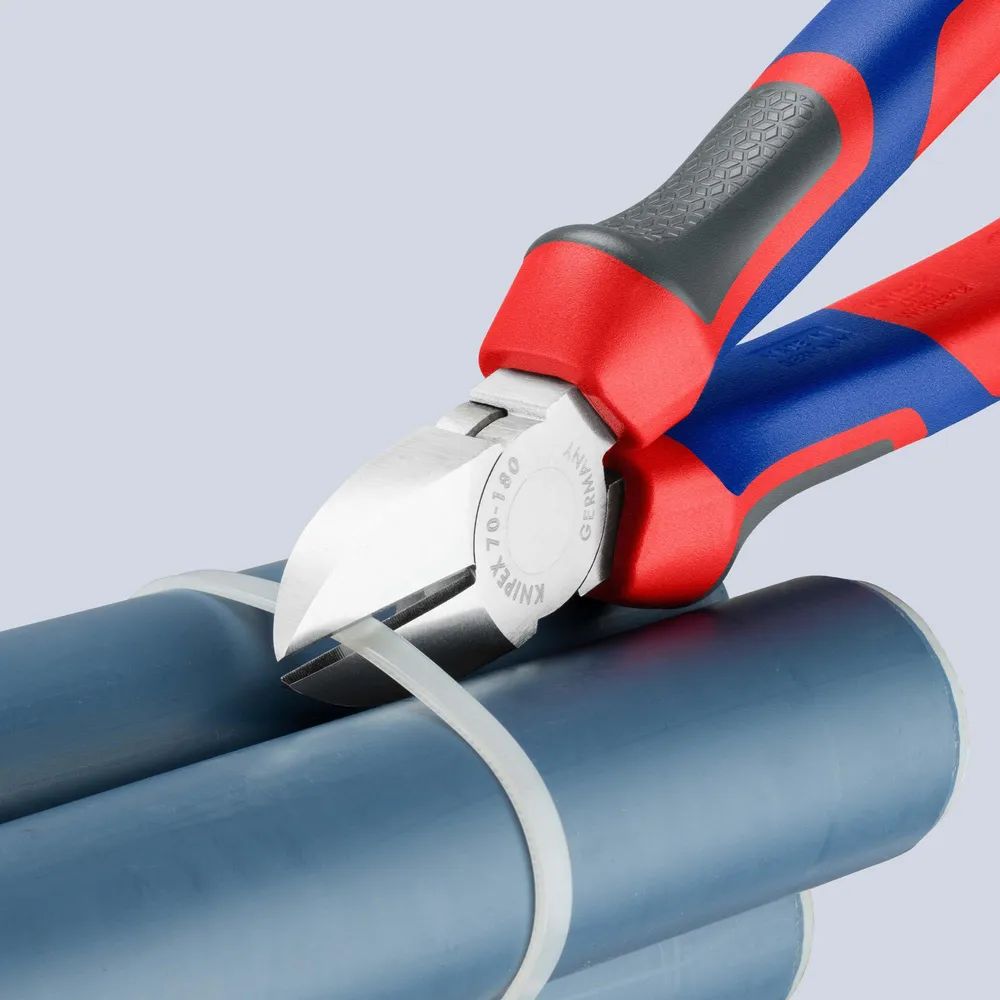 KNIPEX Seitenschneider mit Comfort-Griffen verchromt 180 mm
