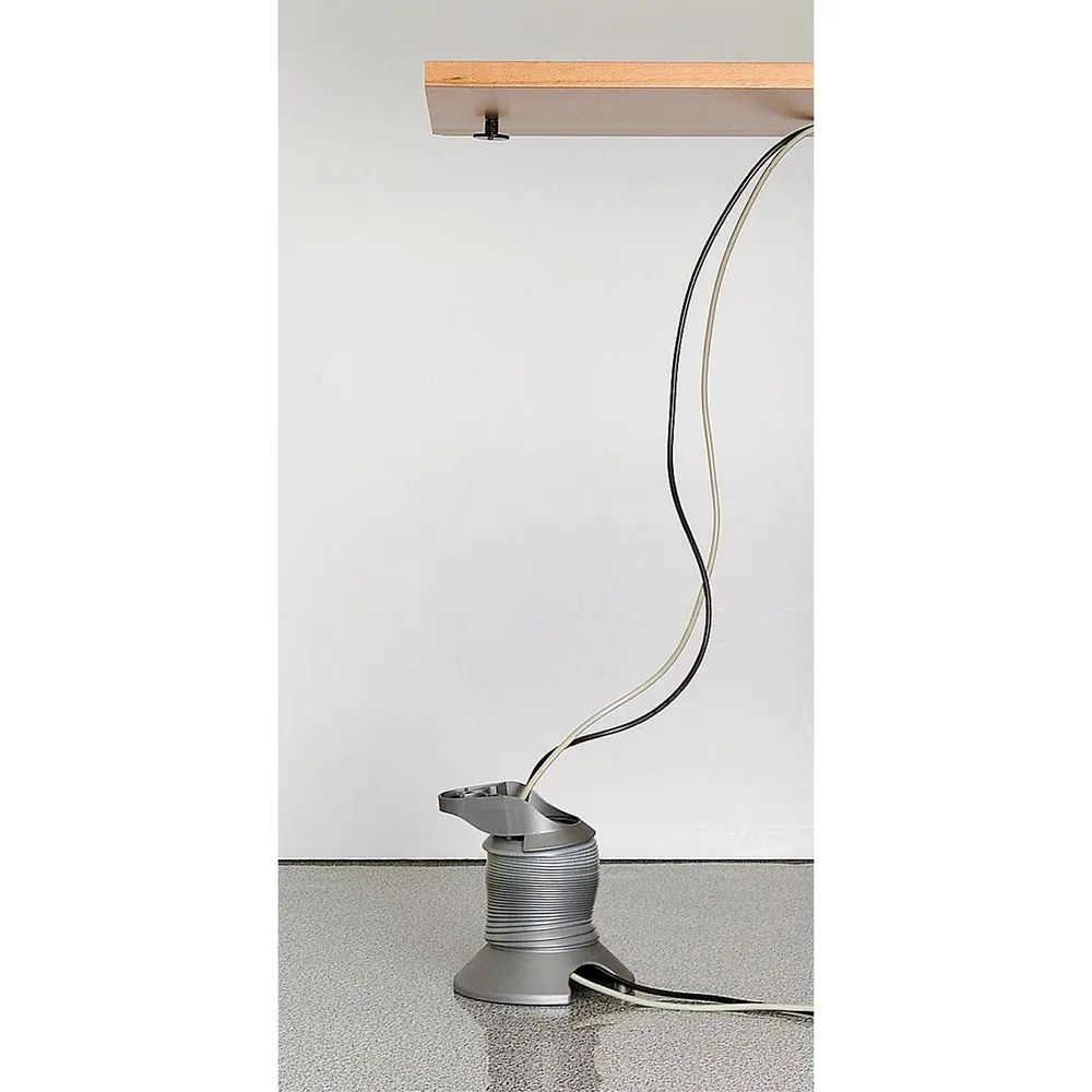 Camar s.p.a. ARTICOLI TECNICI CAMAR Kabelkanal Prisma, Bodenplatten ø 150 mm Spiral ø 90 mm, Kunststoff silber