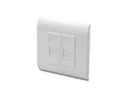 DIGITUS Leerdose für Keystone Module, Rahmen 80x80mm, Französischer Typ