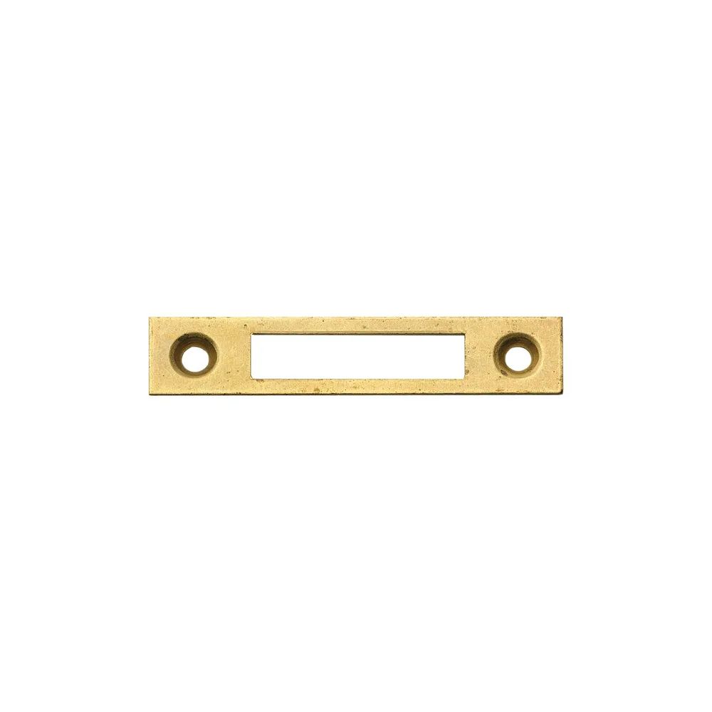 JUNIE Schließblech eckig, 60x12 mm, Stahl vermessingt