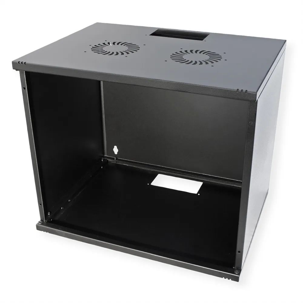 ROLINE Basic - Gehäuse - Set, 540x400 BxT - geeignet für Wandmontage - RAL 9005, Jet Black - 9U - 48.3 cm (19")
