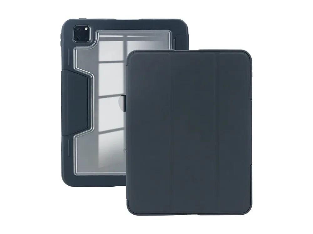 DEQSTER RT2 - Flip-Hülle für Tablet - widerstandsfähig - Polyurethan, Polycarbonat - Schwarz - für Apple 11-inch iPad Pro (M4)