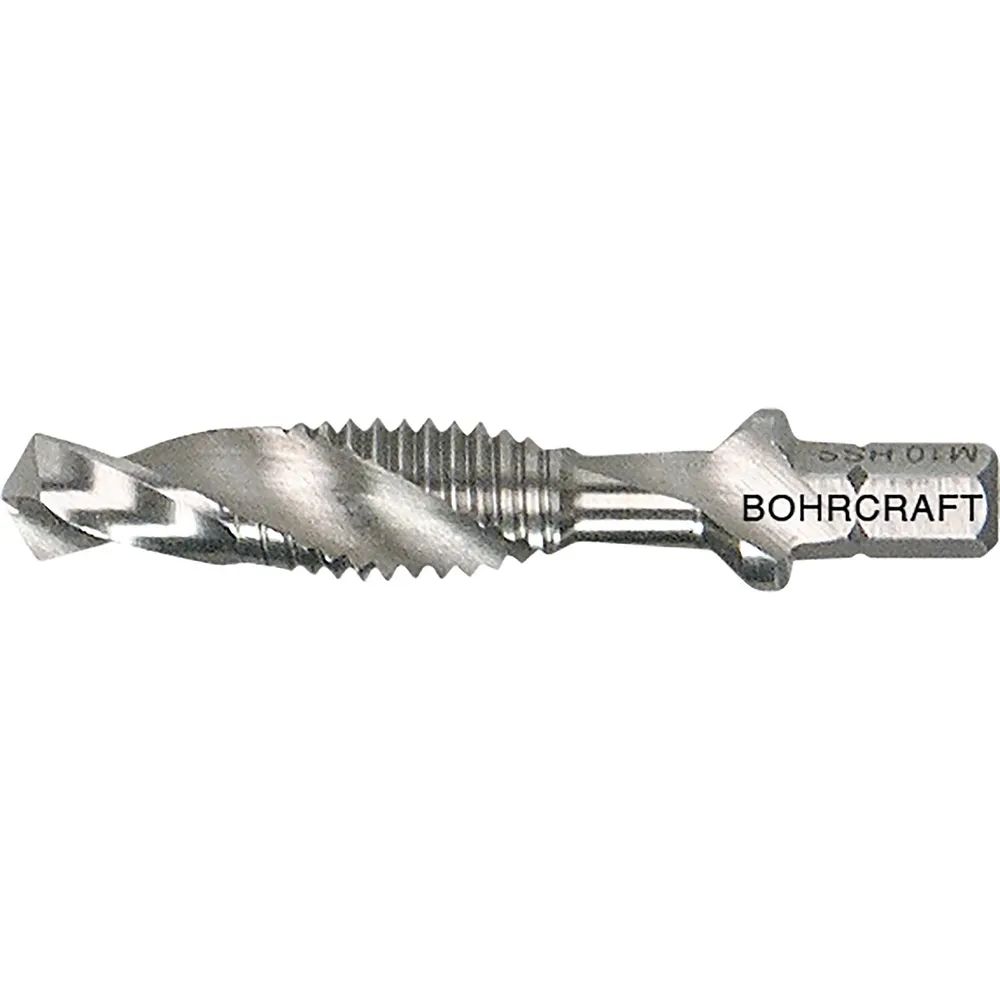 BOHRCRAFT Maschinen-Kombi-Gewindebohrer HSS G M10 SPLIT POINT 1/4 6-kant Schaft