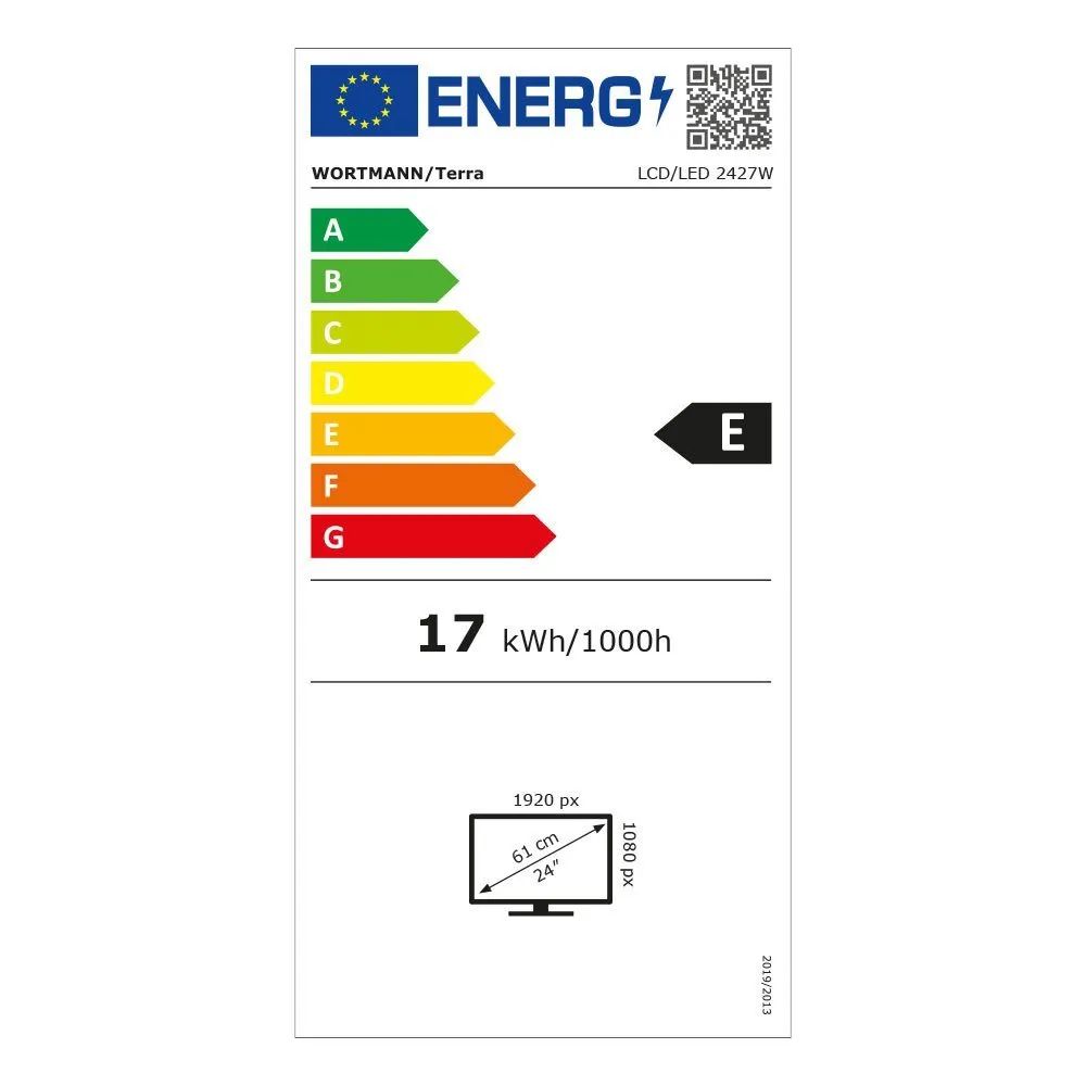 TERRA LCD/LED 2427W HA V2 black HDMI - DP - USB-C - GREENLINE PLUS - 60,5 cm (23.8") - 1920 x 1080 Pixel - Full HD - LED - 5 ms - Schwarz