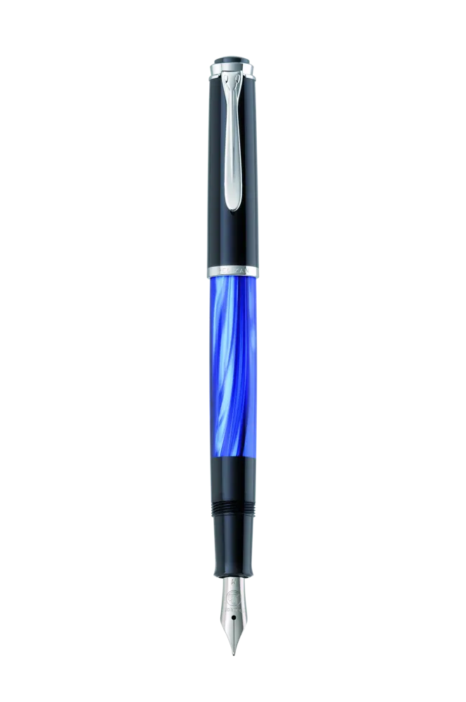 Pelikan Füllhalter Classic 205 Blau-Marmoriert EF im Etui