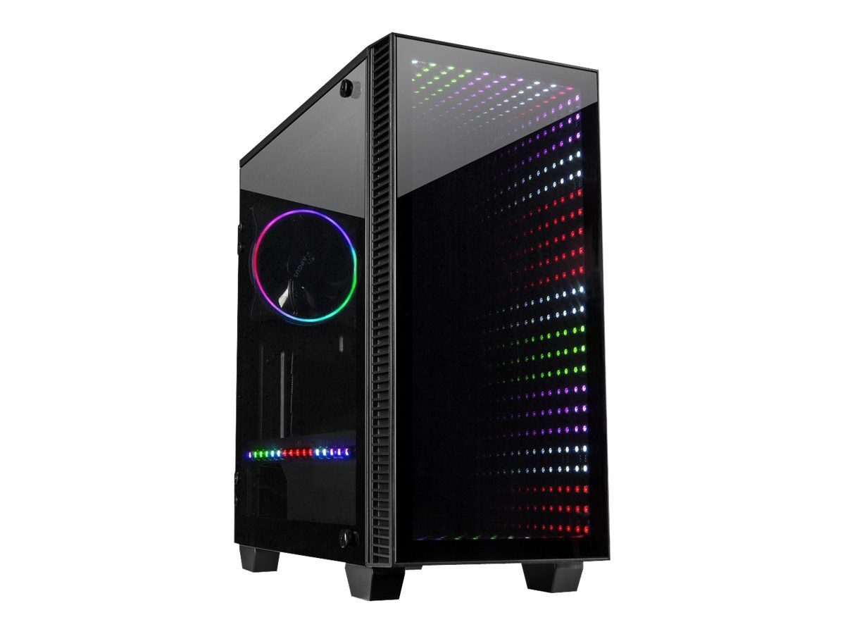 Inter-Tech X-608 Infinity Micro - Tower - micro ATX - Seitenteil mit Fenster (gehärtetes Glas)